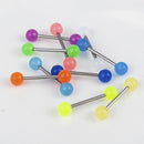 Body Piercing Hip Hop Rock Punk Luminous Tongue Rings Barbell For 10pcs/set