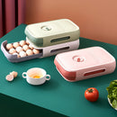 Drawer Type Egg Storage Box Home Refrigerator Fresh Keeping Holder (Pink) Newly