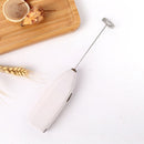 Electric Eggbeater Milk Drink Coffee Blender Egg Beater Stirrer (White)