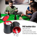 PVC Leather Dice Cup Set with 5 Dices for Playing Games KTV Party Favors To