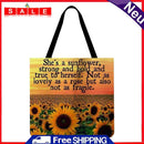 Jumpcar Sunflower Alphabet Shopping Bag, Printed, Shoulder Bag