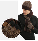 Beanie Hat Women Winter Hat Scarf Gloves Set Touchscreen Gloves Knitted Warm