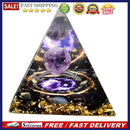 Orgone Pyramid Crystal Amethyst Peridot Healing Stone Energy EMF Protect Tools