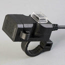 1X Waterproof Dual USB 12V Motorcycle Charger Socket & L0Z0 Mounts D5K1