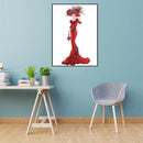 DIY Formal Dress Lady Part Special Shape Diamond Painting Kit (YX033 Red) Newly