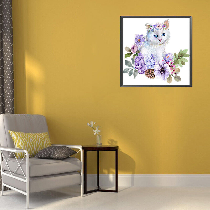 5D Diamond Painting Kit Kitten Full Square Diamond Mosaic Picture Art