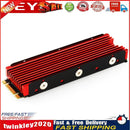 JEYI M.2 NVME NGFF 2280 SSD Heatsink Computer Cooling Thermal Pads (Red) Newly