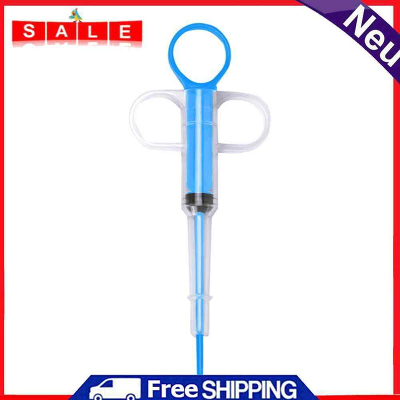 Dog Cat Piller Medicine Dispenser Pills Injection Needle Pet Feeder (Blue)