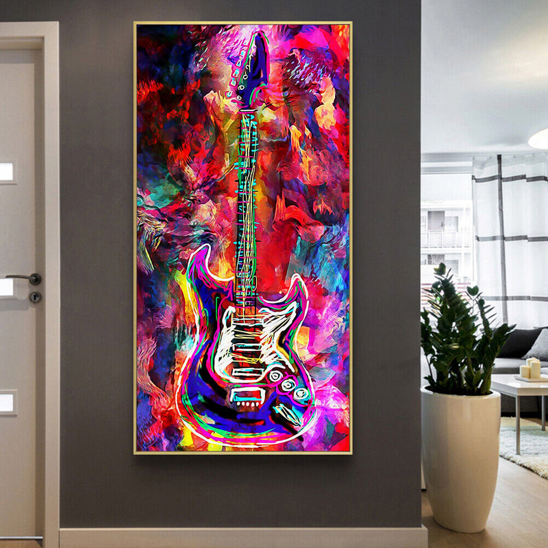 Guitar Diamond Painting 5D Full Round Drill Cross Stitch Embroidery Home Decor