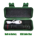 Zoom Flashlight Pen Clip Illuminated Flashlight Rechargeable USB Camping Lamp