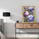 Iris Flowers Colouring Oil Canvas Picture DIY Hand Painted Paint By Numbers Kit