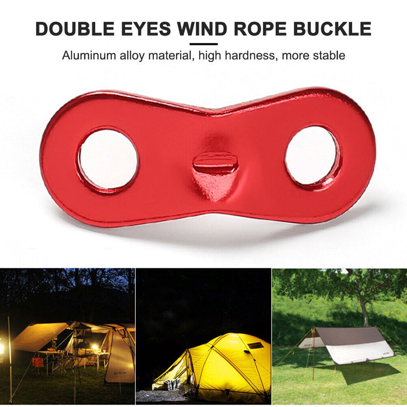 20pcs Outdoor Camping Tent Parachute Cord Rope Buckle Cord Buckle Fastener Ki