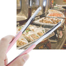 Cooking Kitchen Tongs BBQ Salad Bacon Steak Bread Clip Clamp (Pink)(22.5)