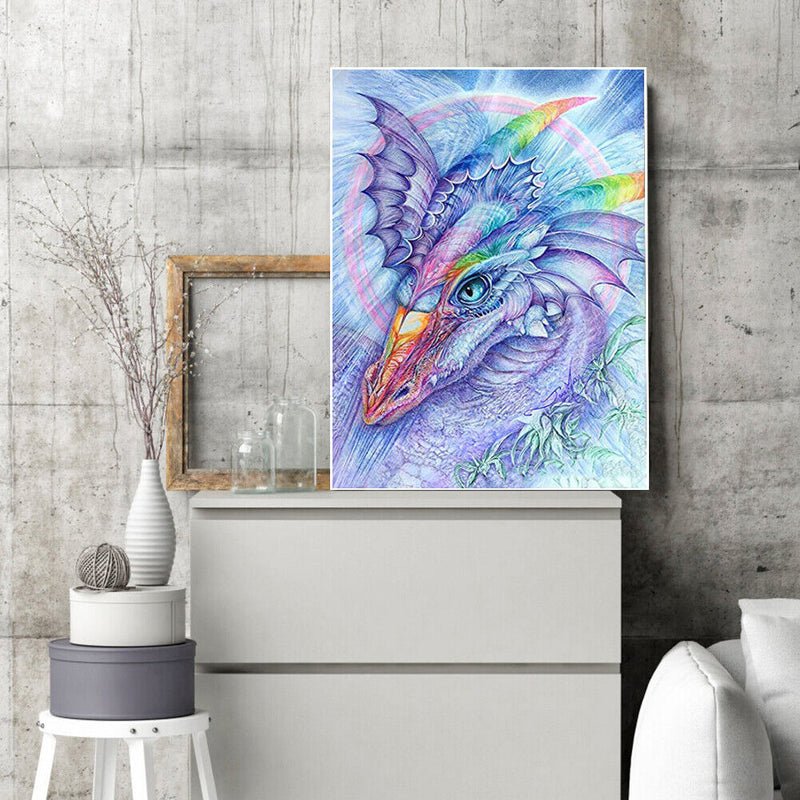 5D DIY Full Drill Diamond Painting Dragon Cross Stitch Mosaic Craft Kit Wall Art