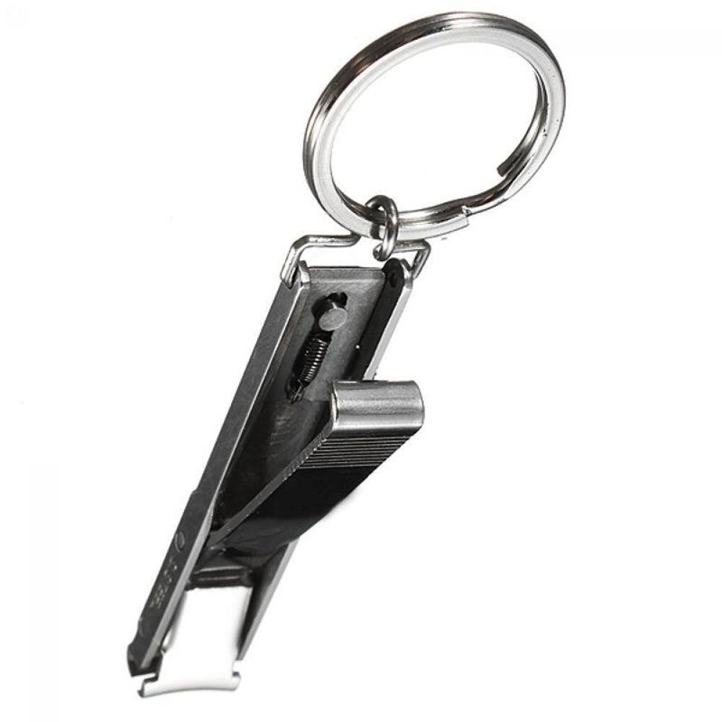 EDC Keyring Foldable Ultra-thin Cutter Stainless Steel Nail Clipper Trimmer