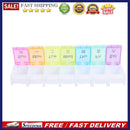 7 Day Weekly Pill Medicine Storage Box Tablet Rainbow Organizer Case Splitt