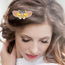 3pcs Rhinestone Butterfly Hair Clip Women Crystal Bow Bars Hairpin Ornament