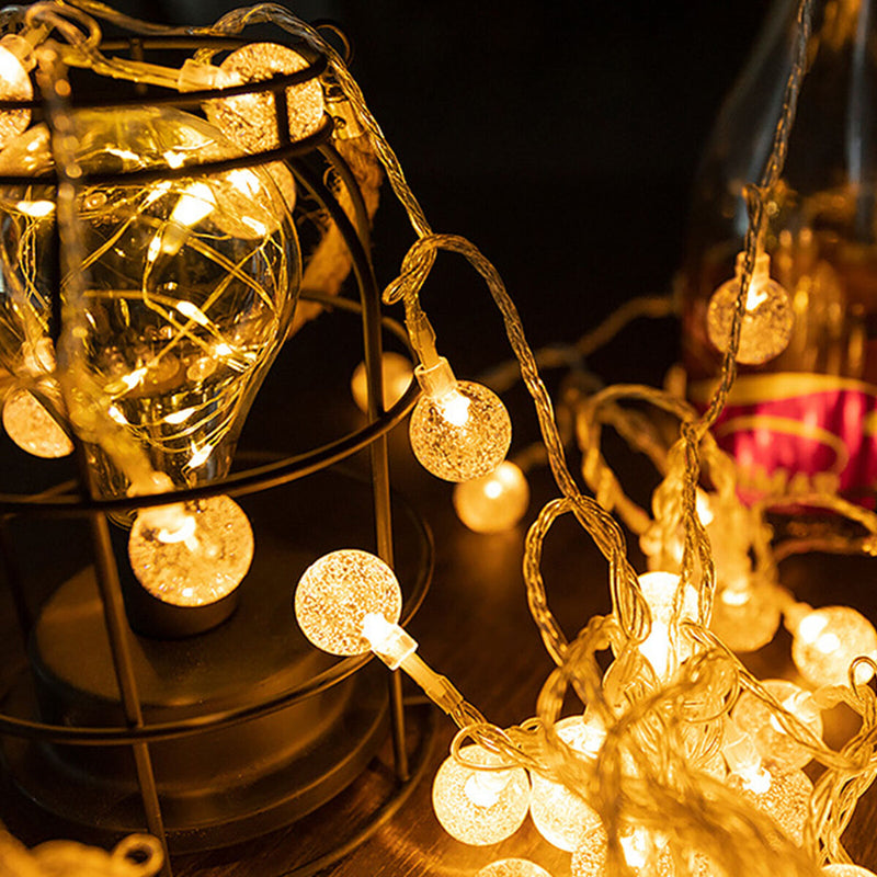 Globe String Lights - USB Powered LED Fairy Lighting for Outdoor Camping Tent