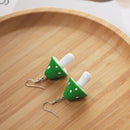 Cute Party Mushroom Earrings Mushroom Pendant Dangle Hook Earrings Statement