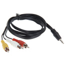 3.5mm Jack to 3 RCA Adapter Cable Audio Video AV Converter 1.2M 4FT(2pcs)