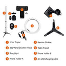 10"" Selfie Ring Light, Portable Adjustable LED Lighting Selfie Circle Light