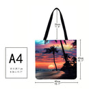 Sunset night view Printed Shoulder Shopping Bag Casual Large Tote Handbag