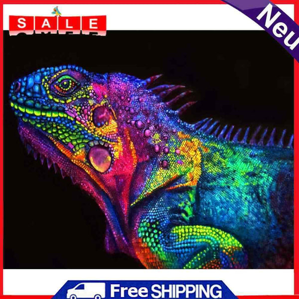 50x40cm Colorful DIY Paint By Numbers Kit Colorful Lizard Home Decorative Gift