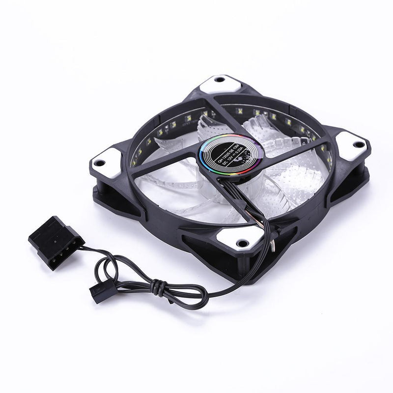 PC Computer 33 LED 120mm Silent Computer Case Heatsink Cooler Fan(White) Newly