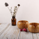Round Wooden Yarn Bowl Wool Storage Knitted Crocheted Holder Bowls Sewing S