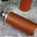 Gas Tank Protective Cover PU Outdoor Camp Fuel Cylinder Storage Bag (Brown)