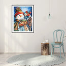 5D DIY Cartoon Snowman Full Round Drill Diamond Painting Kit Artwork Craft