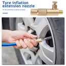 Brass Car Tire Inflator Valve Stem Connector Pump Chuck Adapter with Deflat