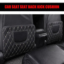 18x14 inch Leather Car Kick Mat w/ Phone Storage Pocket Seat Back Protector