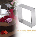 Adjustable Square Mousse Cake Mold Stainless Steel Baking Mould Decorating