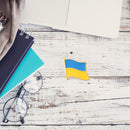 1pcs 22mm Ukraine Map Lapel Pin Brooch Clothing Accessories(A Painted)