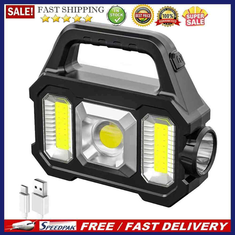 500lm Flashlight Portable 6 Gears Torch Light for Camping Accessories (COB)