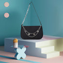 Fashion Women Butterfly Chain Underarm Bag Casual Small Handbags (Black)
