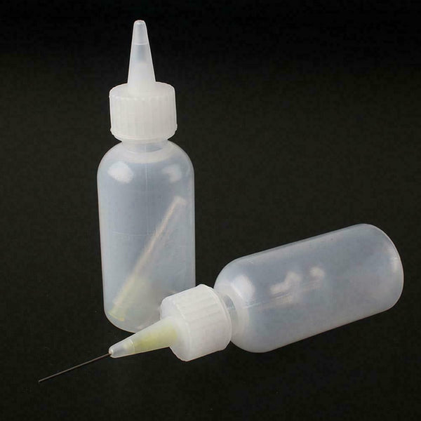 2PCS Needle Tip Bottle Liquid Flux Dispenser Oil Solvent 0.7 50ML Dropper N8L3