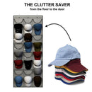 2pcs Hat Rack 24 Pocket Over-The-Door Cap Organizer(Dark Grey)