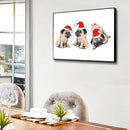 Christmas Dogs Oil Paint By Numbers Kits Canvas Drawing DIY Coloring Pictures