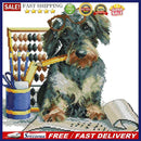 DIY Dog Animal Cross Stitch 11CT Counted Partial Embroidery Kits Artworks C