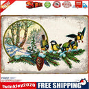 Retro Christmas Bird Metal Plate Painting for Bar Pub Tin Plaques Wall Sign
