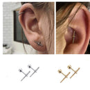 Steel Conch Lobe Tragus Dagger Ear Studs Piercing Helix Cartilage Earrings