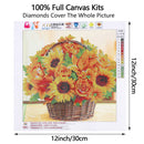 Decor Numbers Kits Art Sunflower Cross stitch 5D Diamond Painting Embroidery