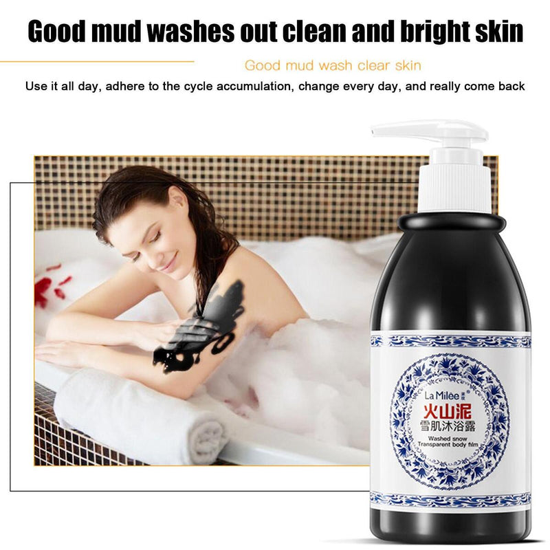 250ml Volcanic Mud Whitening Body Wash-Lon-lasting Mild Deep Cleansing Body Was`
