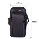Waterproof Sport Arm Bag Armband Women Men Running Phone Case Pouch (Black)