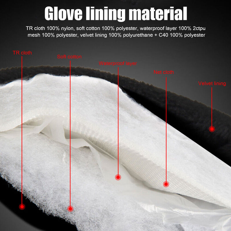 Unisex Touchscreen Winter Thermal Warm Gloves Anti-Brief Waterproof Fleece Lined