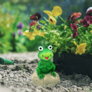 Tortoise Caterpillar Frog Sculpture Micro Landscape Flowerpot Statue (B) Newly