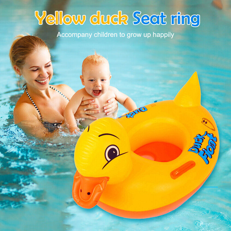 Baby Swimming Ring Seat Cute Inflatable Kid Safety Float Swim Circle Yellow