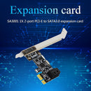 SA3001 2-Port SATA III PCIe Expansion Card SATA to PCI-e 1X Controller w/Bracket
